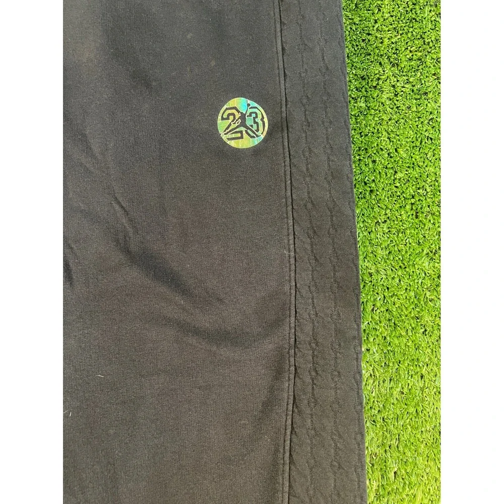 Jordan Mens Black Fleece Baggy Sweatpants Holographic 23 Logo Joggers XL